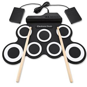 휴대용 전자드럼 롤링 연습용 드럼 패드 스틱  풀세트
