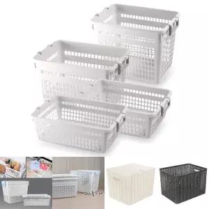 멀티리빙 바스켓 대(3호) 485x330x270mm (1EA)/대형/사각/바구니/리빙/손잡이/정리/오픈형/직사각/큰바구니