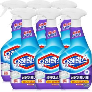 유한락스 곰팡이 제거제 은은한 꽃향기 본품 600ml 6개