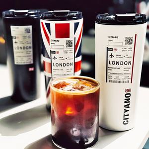 시티아노 대용량 빨대 명품 텀블러 런던 시티컵 보온 보냉 보온병 고급 콜드컵 600ml