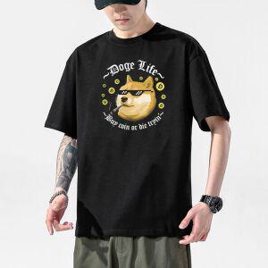 도지 코인 티셔츠 DOGE 화성갈끄니까 일론머스크 시바견 반팔티 순면