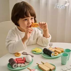 [보리보리/피에스타]피에스타 원목 소꿉놀이 분식 세트