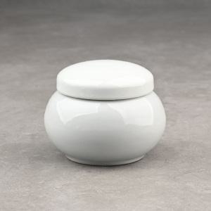 백자 낮은 소금단지 300g 국산 도자기 고추장 꿀 항아리 경옥고 용기