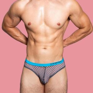 남자 삼각 팬티 망사 브리프 언더웨어 매쉬 속옷 DM3058