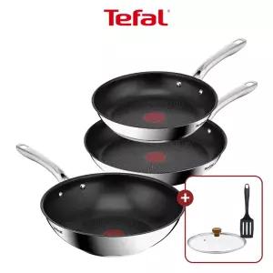 [테팔] 심플리쉐프 인덕션 프라이팬 3종(팬24+팬28+웍28)+우드뚜껑28+뒤집개