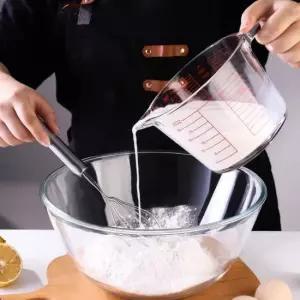 이유식 유리 계량컵 1000ml 베이킹 손잡이 비커 비이커 대용량 눈금컵 N648