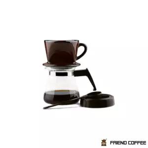 프랜드 도자기 드립세트 1-2인용 (101LD 브라운)/원두커피/커피/핸드/드립/내리는/도구/용품/핸드드립