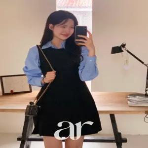 (기모추가/L사이즈추가/미니롱/MADE/베스트셀러) 헤이디 뷔스티에 핀턱 A라인 미니/롱 원피스 op15632