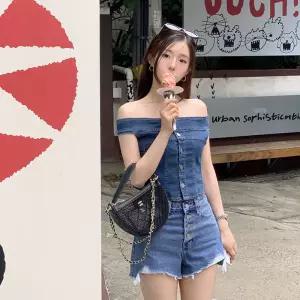 (모델PICK/데이트룩강추) 보엔 오프숄더 세미 크롭 셔츠 블라우스 bs7925