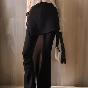 [하프클럽/옷자락]여성 스판 랩스커트 부츠컷 치마바지