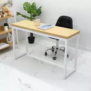 네모 디자인 철재 좁고 긴 일자형 학원용 책상 1100 x 400 조립식 슬림 공부 테이블