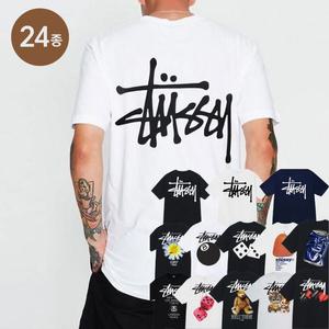 [24종]스투시 베이직 반팔 티셔츠 남녀공용 커플티 선물용 추천 [박스포장+쇼핑백]