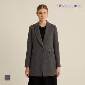 [올리비아로렌] 원버튼 중기장 자켓_VOCFUXS2231