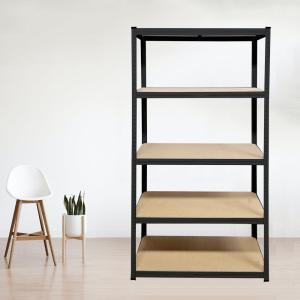 무볼트 앵글선반 FRCB5-10418 블랙 5단 철제 조립식 경량랙 베란다 펜트리진열 1000x400x1800