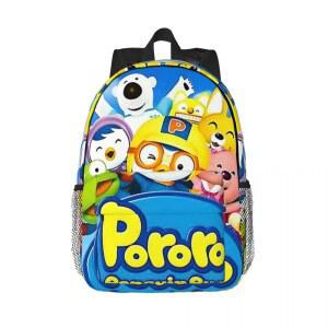 Pororo Run 프린트 경량 캐주얼 책가방, 학교, 야외, 쇼핑, 사무실용, 15 인치