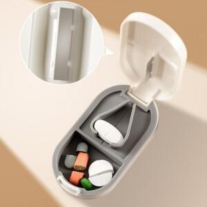커팅기 슬롯 절단기 V형 분쇄기 알약 커팅 약통 휴대용 약커팅 알약통 미니 케이스