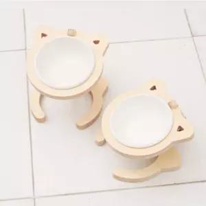 [펫502] 높이각도조절 식탁 국내산 도자기식기 포함 고양이 강아지 밥그릇 물그릇