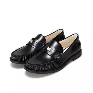 [BABARA][본사운영] 바바라 소가죽 골드장식 몰드 여성로퍼 2cm_BBH134