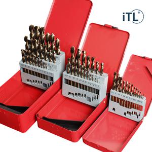 ITL 스텐기리 철기리 드릴 날 비트 스탠 SUS 강철 철판 목재 목공 철공 플라스틱 아크릴 케이스 다기능 기계 드라이버 M35 스텐드릴기리세트 13P 19P 25P