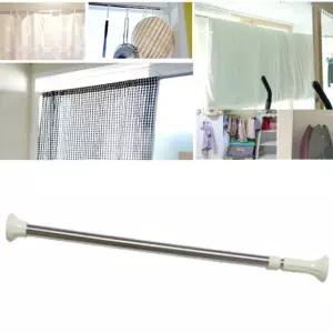 스텐레스 압축봉240 (옷걸이 커튼봉 샤워봉)/압축 커튼 샤워 설치 고정 욕실 화장실 가림막 걸이 옷장
