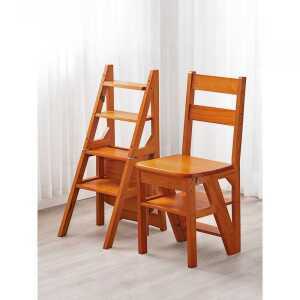 사다리의자 발판 다용도 스툴 계단의자 접이식 원목 스텝 층계