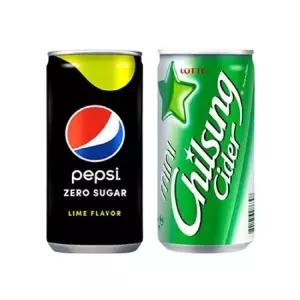 [롯데] 펩시제로 190ml 18캔 + 칠성사이다 190ml 12캔(총30캔)