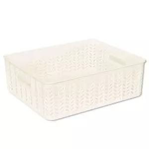 SZ 바스켓 4호 오픈형 화이트 13L 1P 바구니 수납 (W63D7CA)