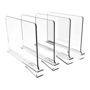 선반 수납 정리 칸막이 4p 투명 파티션 다용도 가림막 (WFJBU8D)