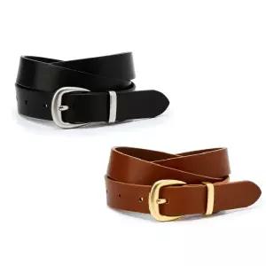 [롯데백화점]질스튜어트 [선물포장] 블랙,브라운 프리미엄 통가죽 여성벨트 JABE5F120BK,JABE5F121W2