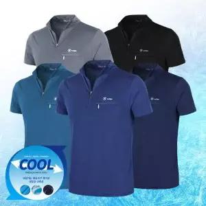 프리미엄 냉감 반팔 집업 티셔츠