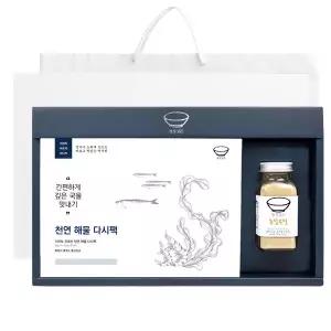 [롯데백화점]인정식탁 정성깃든 깊은맛 육수내기 2종 선물세트 (혼합분말 80g+다시팩 120g)