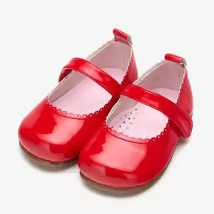 [보리보리/아이들]719 토들러 에나멜 스칼럽 메리제인 - 레드