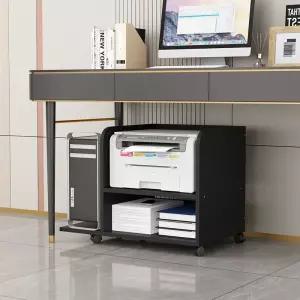 복사기와 프린터장 이동식 선반 복합기 정리용 수납장
