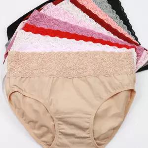 국산 하이웨스트팬티 복부 면레이스 여성 면팬티 데일리 맥시 배꼽