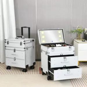 전문가용 대형 메이크업 아트박스 이동식 화장품정리 하드캐리어