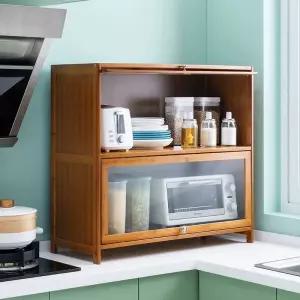 레트로 원목 수납장 주방 엔틱 빈티지 미니 카페형 인테리어