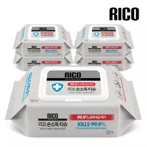 리꼬 손소독 티슈 캡형 50매 5개