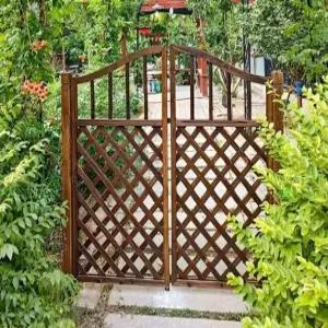 야외 정원 게이트 울타리형 출입문 아치형 방부목 마당 문짝