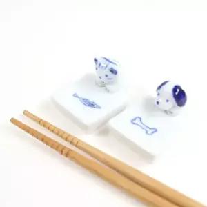 냥 멍 수저받침대 2P 숟가락 젓가락 강아지 고양이 하시오키 저렴한집들이선물 홈파티셋팅