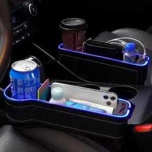 고품질 사이드포켓 차량용 멀티 컵홀더 QC3.0 충전기 틈새 차량용무드등 차량용사이드포켓 (WFJHJ0B)