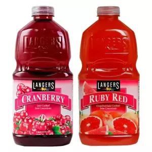 랭거스 2종혼합 크랜베리 + 루비레드 자몽 1.89L x 2개4개8개 과즙 수입음료
