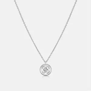 베브 화이트 랩다이아몬드 7부 목걸이 A253SNU417WPH