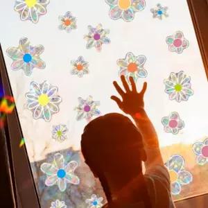 윈도우스티커 햇빛반사 홀로 시트지 유리창데코 썬캐처 창문 카페 인테리어 중문 포인트 리무버블 스티커