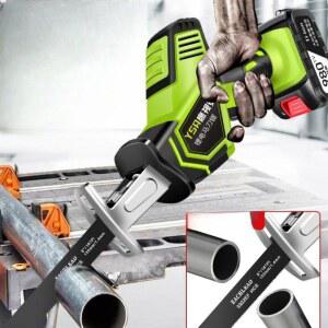 충전식 원핸드 전기톱 무선 장작 소형 배터리 컷소 풀세트 톱날 배터리 기술