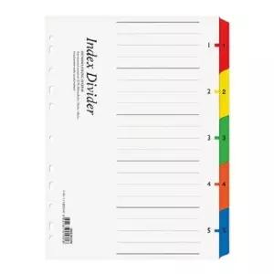 문화 바인더인덱스(A190-7 A4 5분류 아트지) (W7E1412)