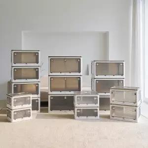 [아이윤]접이식 리빙박스 대형 폴딩 펜트리 수납함 옷 이불 정리함 134L