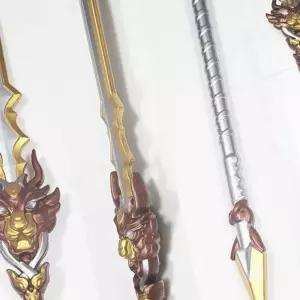 황금룡 창 무기 장검 장난감 용 디자인 완구