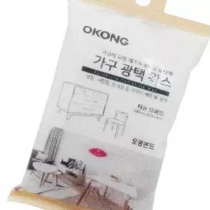 OCE 옷장 장식장 가구 세정및 코팅막형성 광택티슈-12매