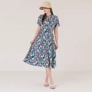 [막스까르띠지오]페이즐리 헨리넥 패턴 원피스