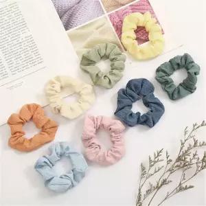 여성 헤어템 똥머리 곱창 파스텔컬러 헤어밴드